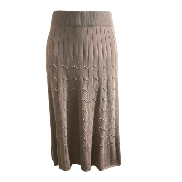 Pure Collection Silk and Cashmere Blend Mini Chevron Skirt - Picture 1 of 12